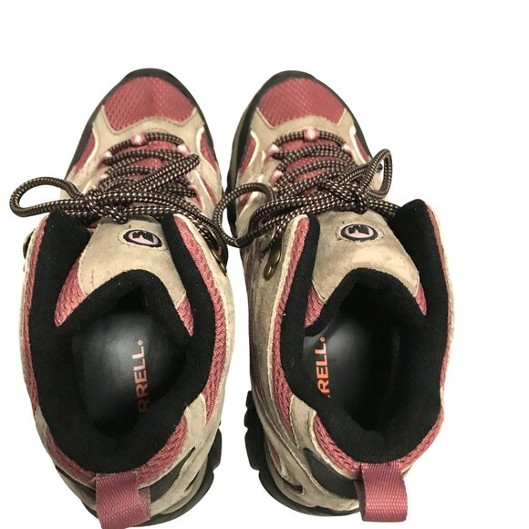 Merrell Womens Boulder Blush Hiking Boots Size 8 US/38.5 EU Vibram Soles Suede & - Picture 8 of 11